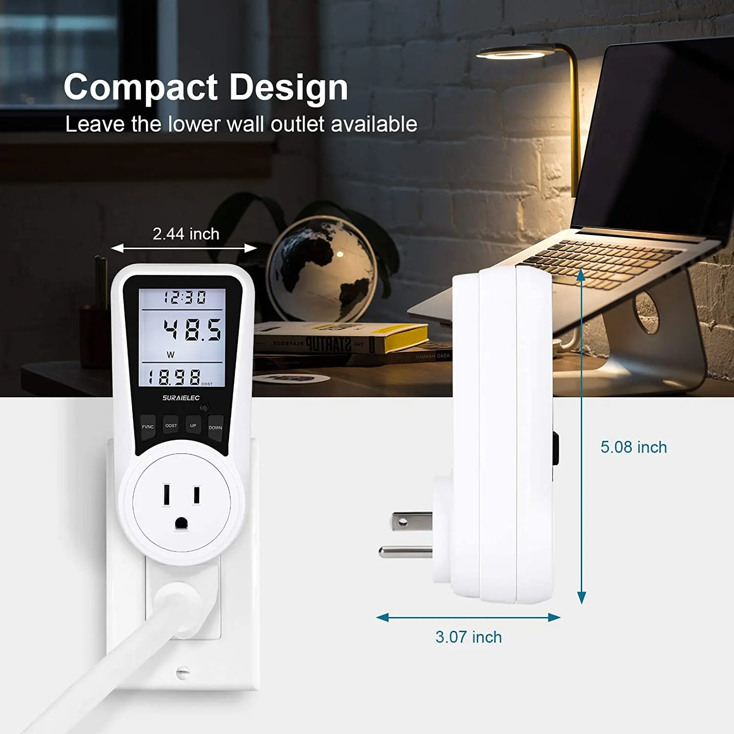 Ammeter Voltmeter 220V AC Digital Wattmeter V Power Meter Electric Consumption Meter Voltage Socket Kwh Frequency Energy Meter