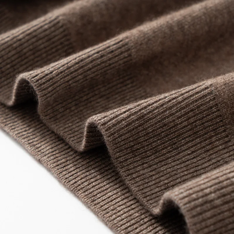 100% Cashmere Sweater Men Pullover Knitwear Long Sleeve Polo Shirt High Quality Autumn Winter Thick Casual Business Top Clothes