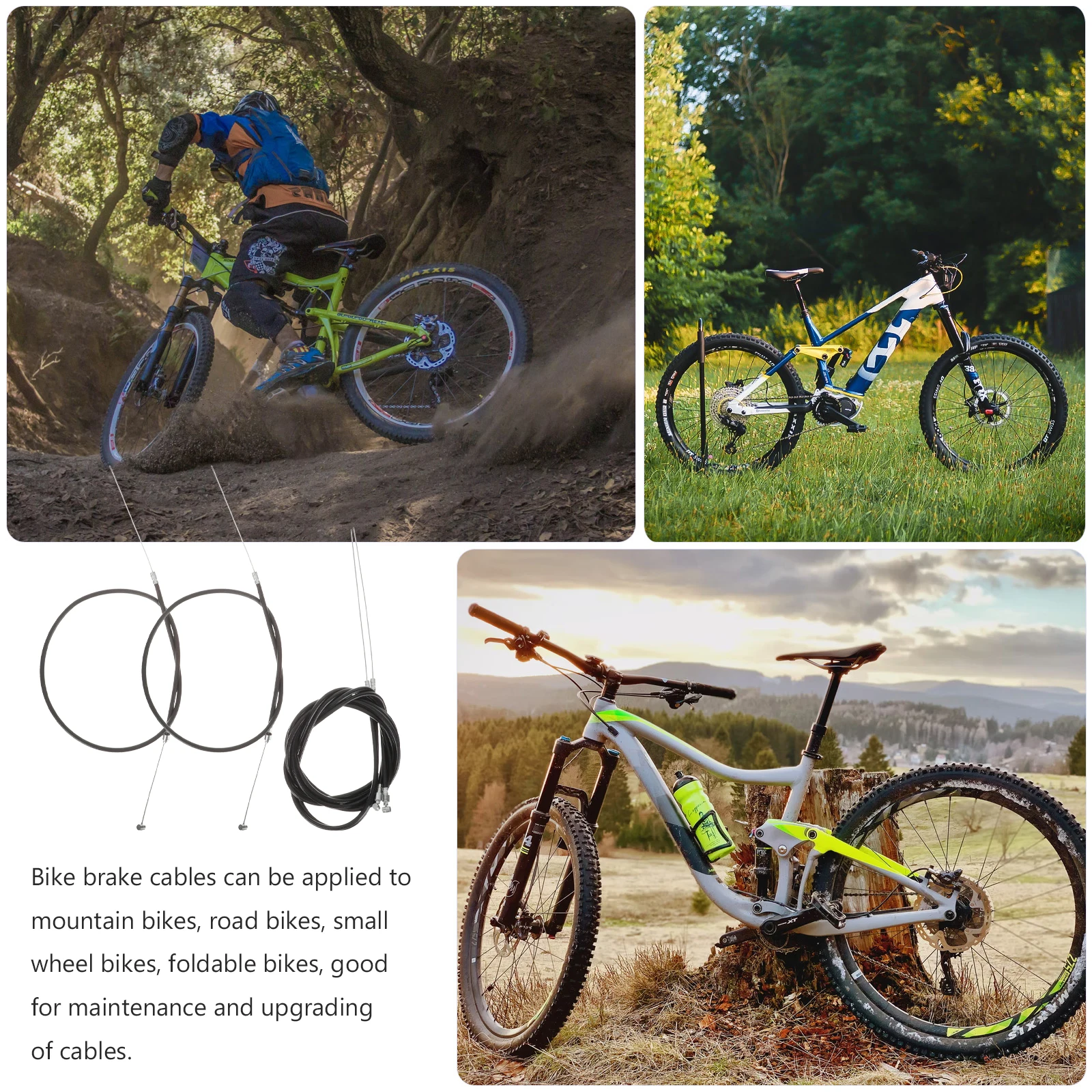 

Bicycles Brake Hose Set Bike Cable Line Component Mountain Wire Black Cables Brakes