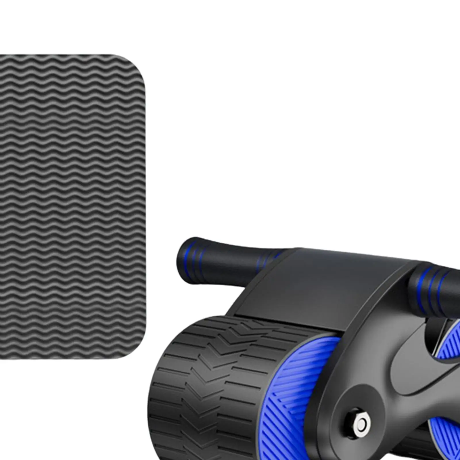 Mute Abdominal Roller Wheel Automatic Rebound Core Strength Trainer with Comfort Foam Handle for Home Gym Office Fitness