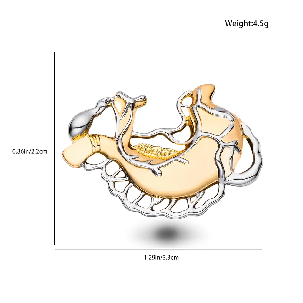 Broche de Metal de Gastroenterologia Médica, Alfinetes de Lapela, Casaco e Mochila Emblema, Presente De Jóias Para Médicos, Enfermeira Bióloga, Anatomia Do Estômago, Estômago