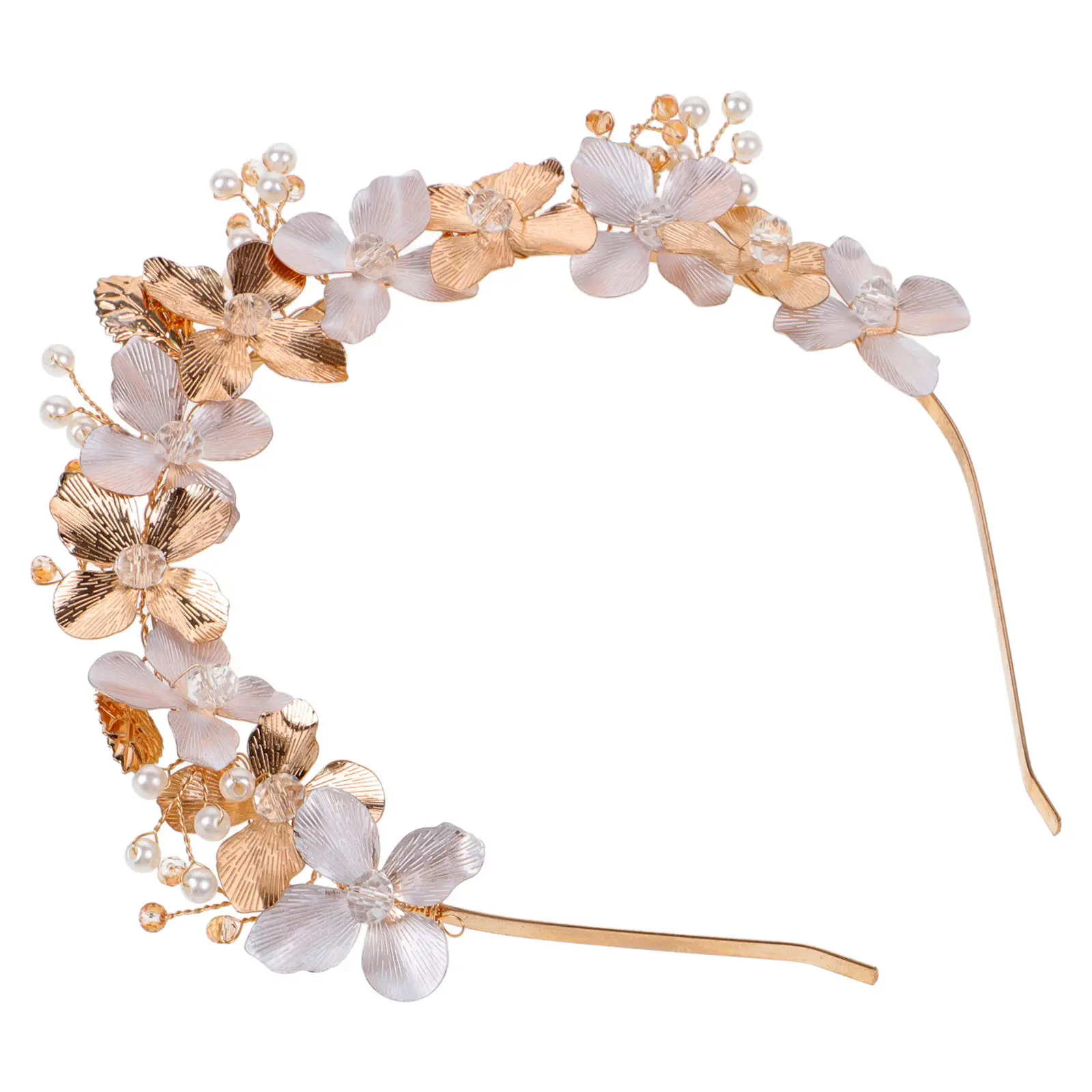 

Delicate Headband Metal Bridal Floral Headpiece Wedding Hair Accessory Prom Party Photo Prop Hair Hoop