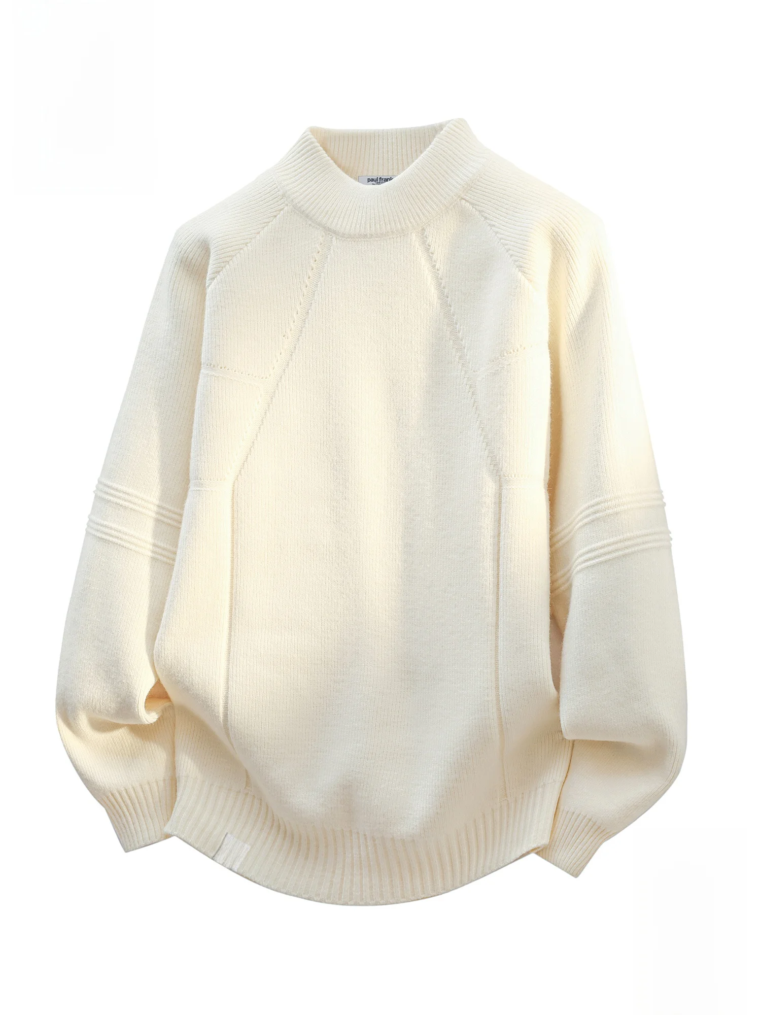 

PaulFrank High Collar Loose Knitted Sweater Winter Warm Casual Couple's Sweatirt Comfortable Soft Polyester Blend Men's Top