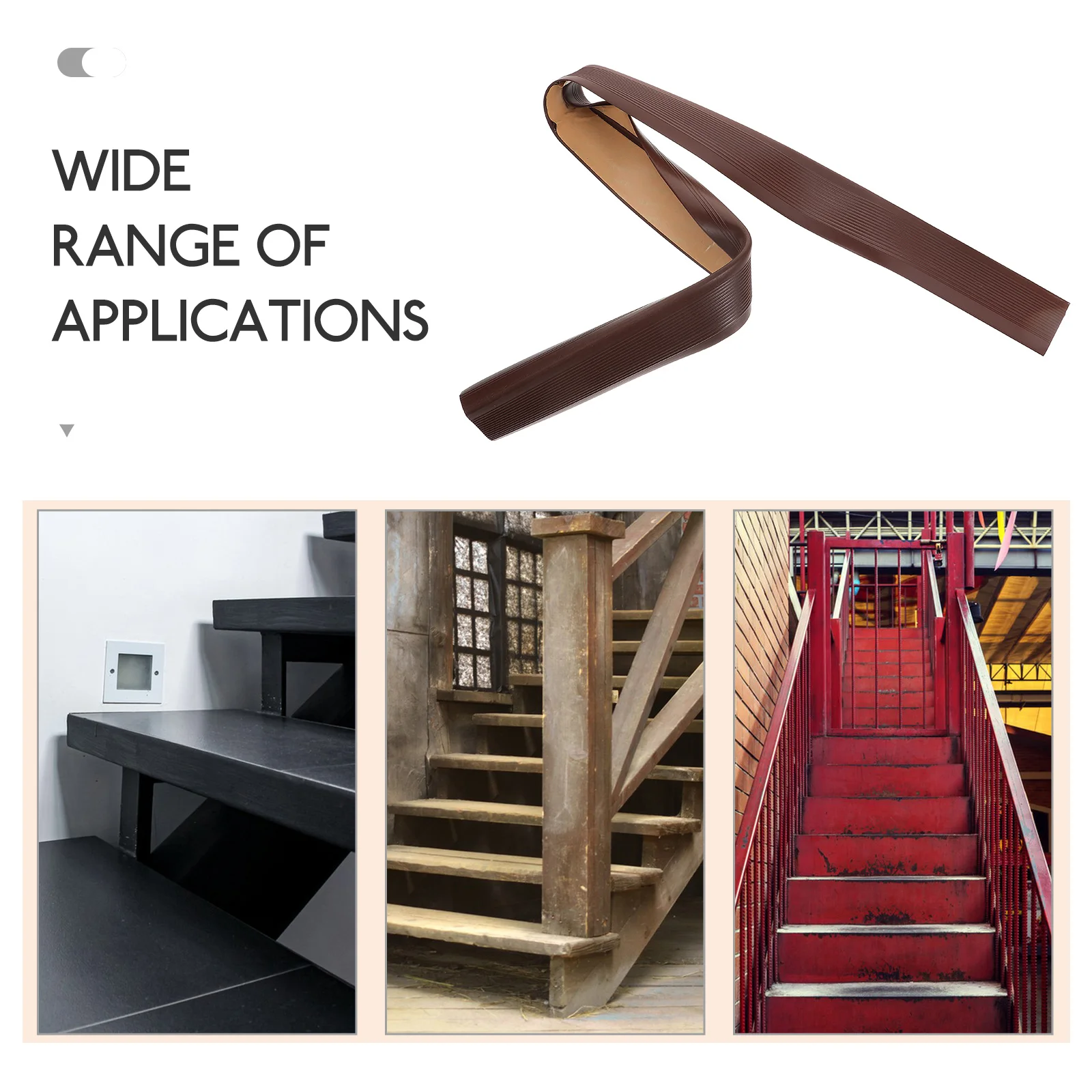 

Stair Edge Protector Self Adhesive Tape Plastic Edging Slip Resistant Guard Decorative Staircase Safety Stair Edging