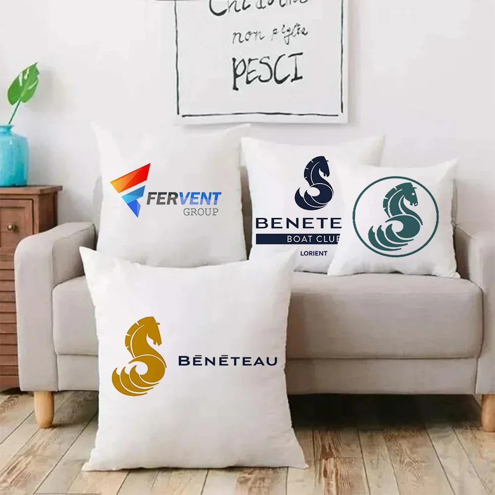 B-BeneteauS Y-Yachts Sofa Pillow Covers Cartoon Sofa Decorative Home Double-sided Printing Short Plush Cute Cushion Cover