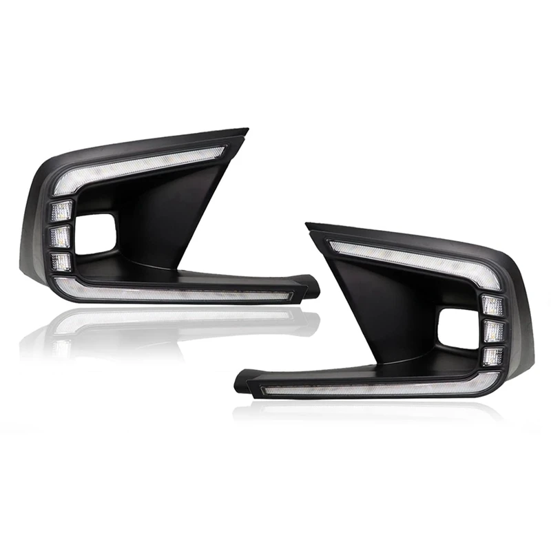 

LED Daytime Running Lights For Honda Civic 11Th Gen 2021-2024 Turn Signal Lights Fog Lights Tri-Colors-A85E