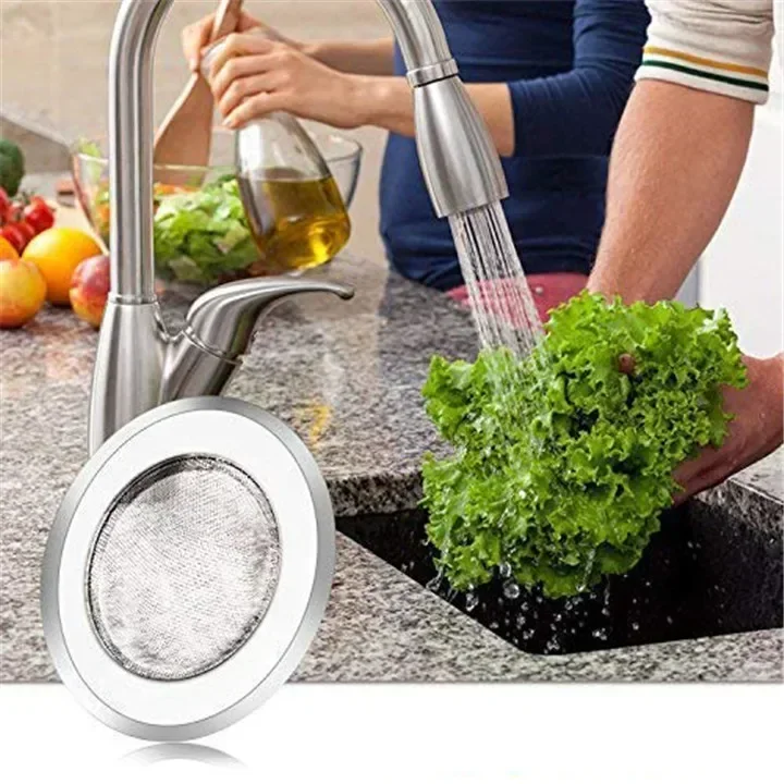 1PCS Filter Bathroom Sink Strainer Drain Hole Filter Trap Waste Screen Kitchen Sink Filter Stainless Steel Mesh Sink Strainer