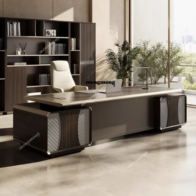 

High quality Luxury boss table Computer desk Motion gaming desk l L shaped Room desks office table pliante study desks Office Fu