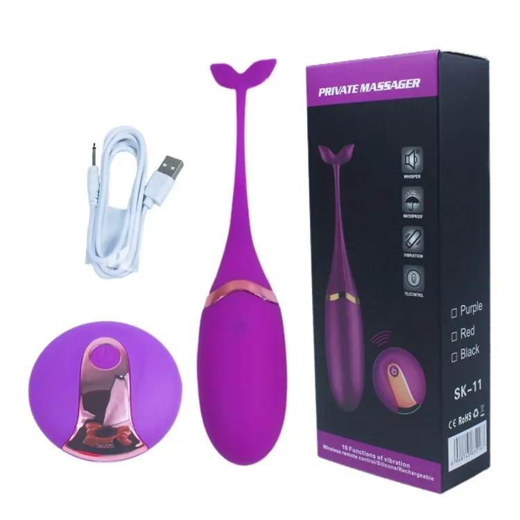 Charging Wireless Remote Control Tadpoles Small Whale Tail Jump Egg Wholesale Vibration Bounce Female Sex Masturbation Device