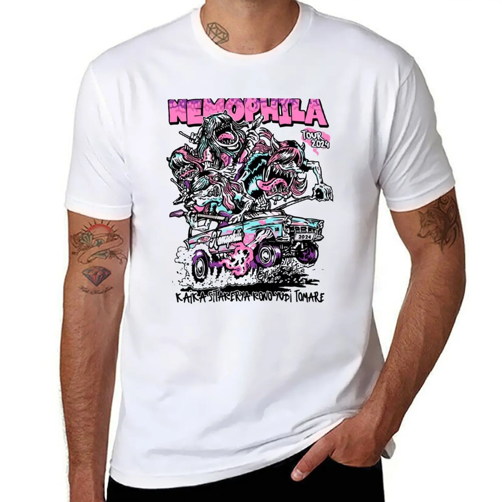 

man shirt Tour T-Shirt t t shirts for man Nemophila casual 2024 shirts white for pack man printed t