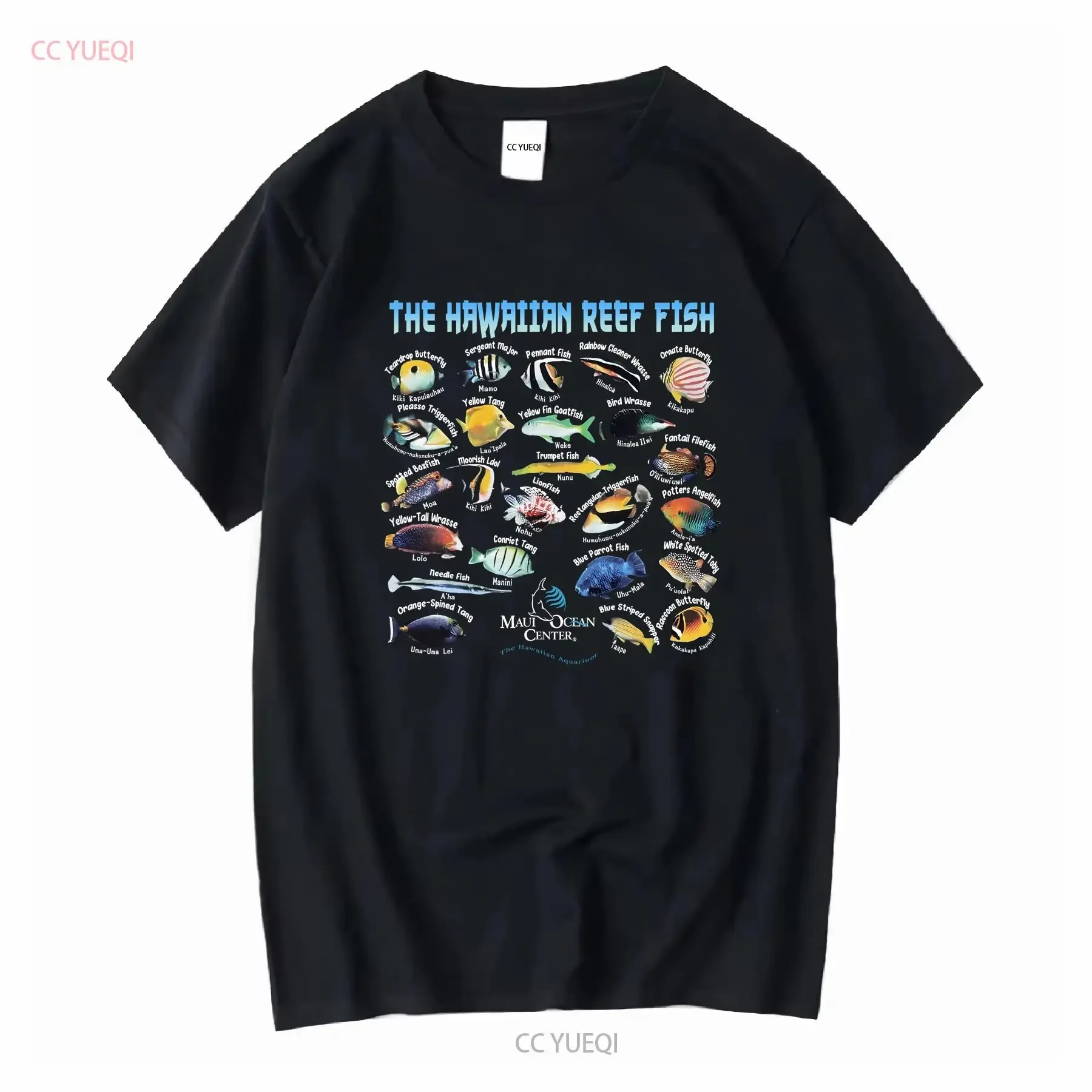 MAUI HAWAII OCEAN CENTER HAWAIIAN AQUARIUM Reef Fish Tropical TEE T SHIRT Mens S long or short sleeves vintage Washed fashion