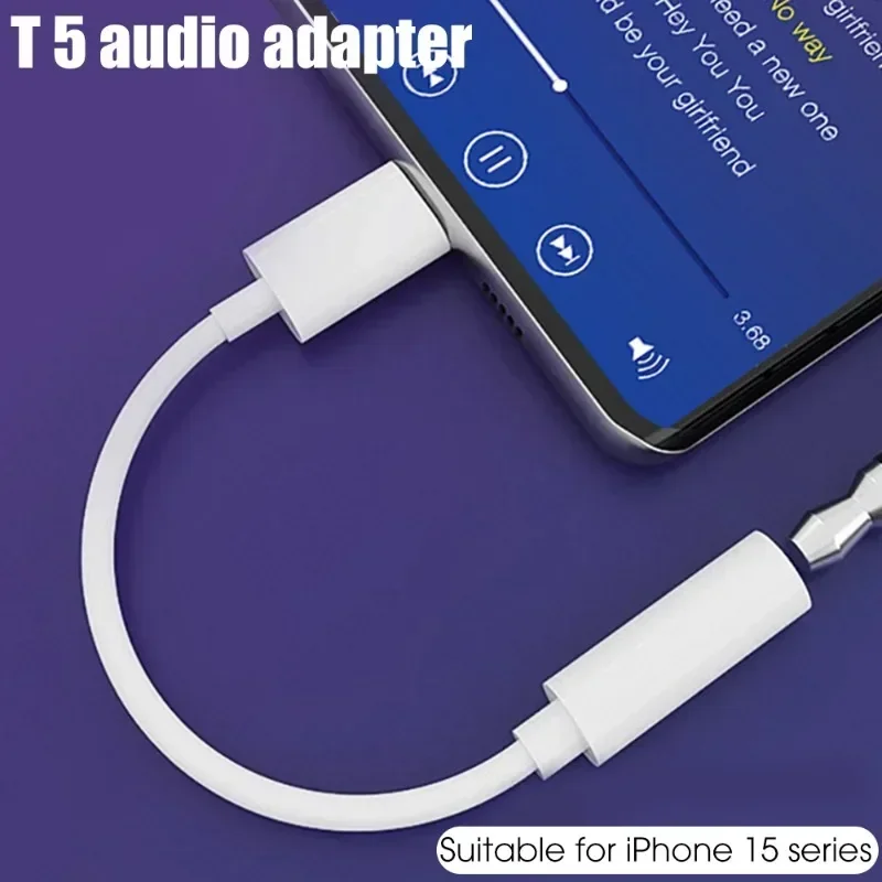 Headphones Adapter Cable For iPhone 15 Pro Max Plus For Samsung Xiaomi Type C to 3.5mm Female Audio Converter Phone Accessories