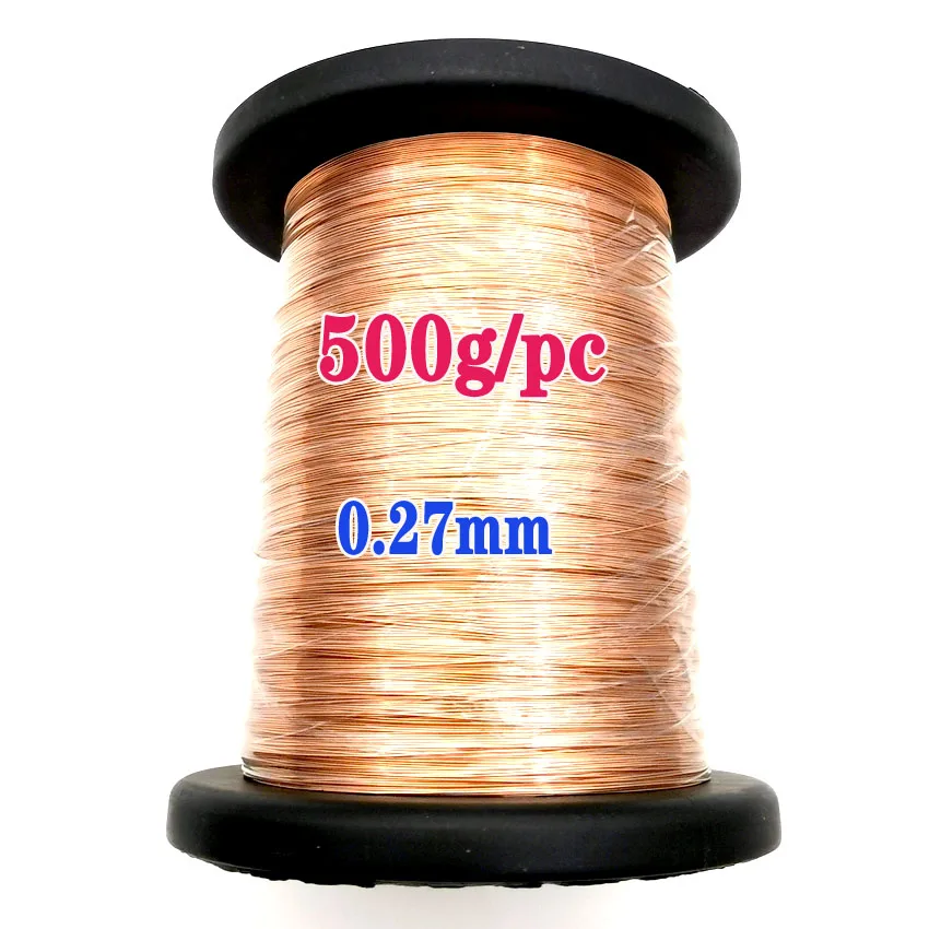 500g/Pc  0.21 0.23 0.25 0.29 0.33 0.35 0.37 0.4 0.45 0.5 0.6 0.7 0.8 0.85 mm Wire Enameled Copper Wire Magnetic Coil Winding DIY