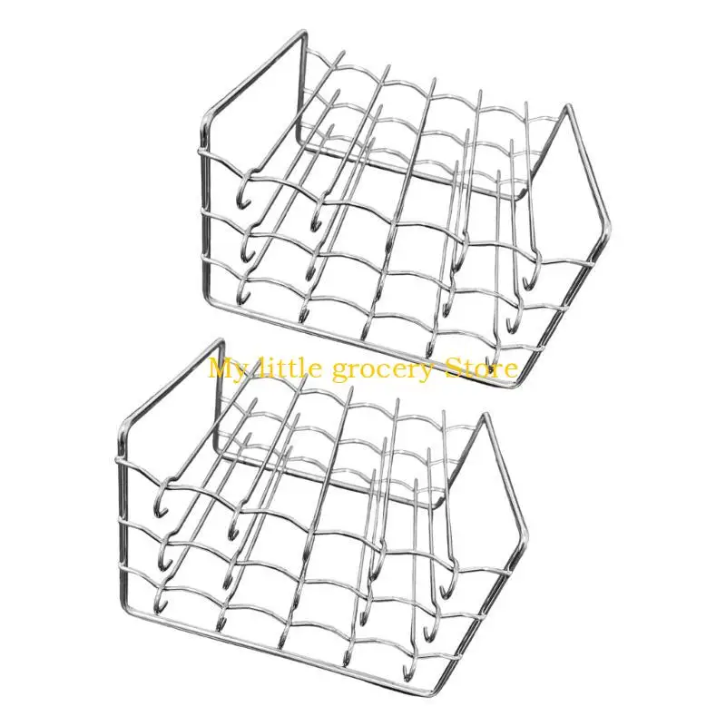 

D5BD Stainless Steel Grill Skewer Rack for Air Fryers Oven with Multiple Steel