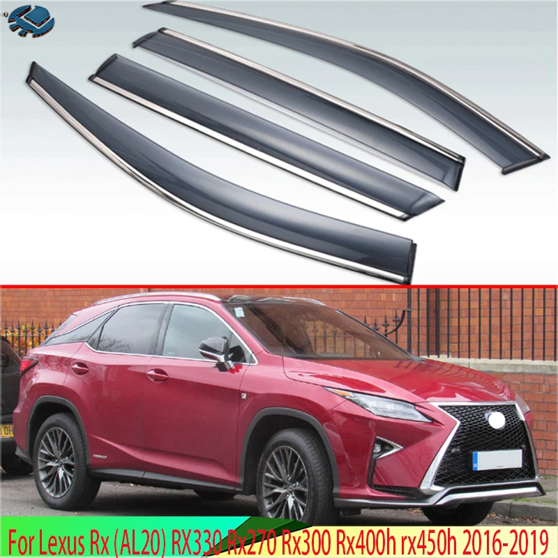 For Lexus Rx (AL20) RX330 Rx270 Rx300 Rx400h rx450h 2016-2019 Plastic Exterior Visor Vent Shades Window Sun Rain Guard Deflector