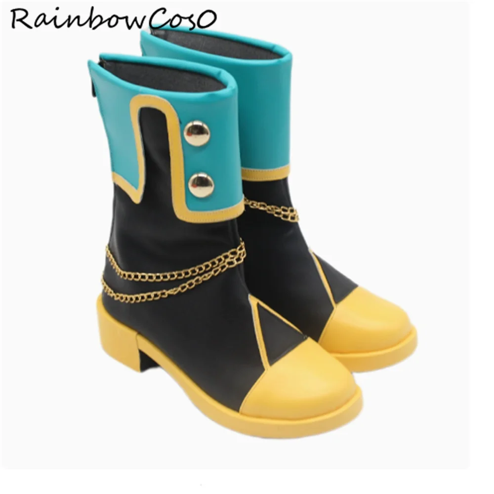 朝比奈まふゆコスプレ靴ブーツゲームアニメカーニバルパーティーハロウィンクリスマスRainbowcos0W4420