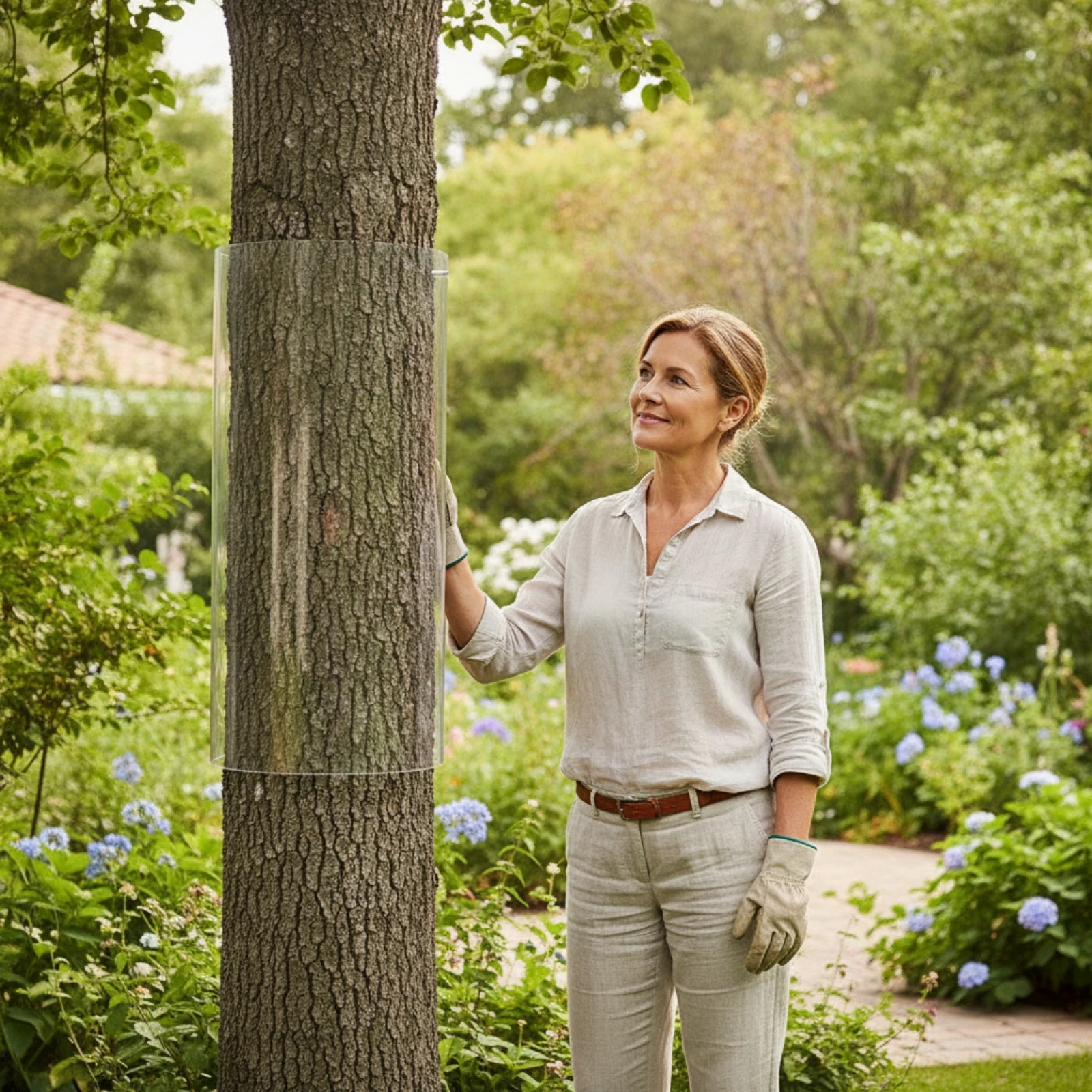 Tree Trunk Protector with Tape Outdoor Tree Trunk Protector Barrier Waterproof Flexible for Gardeners, Garden, Yard