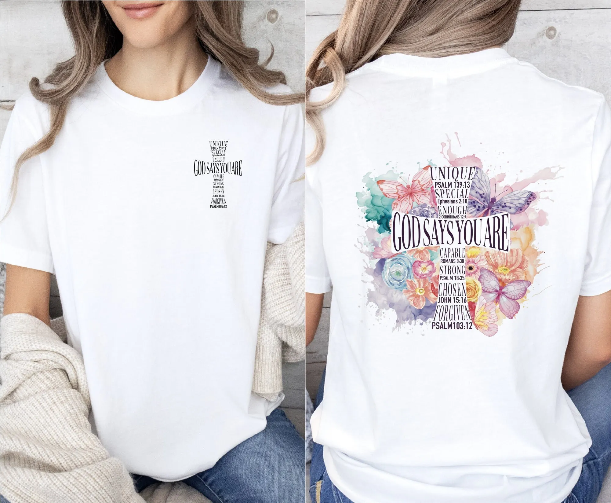 God Says You Are Shirt T Bible Verse Christian Quotes Boho Inspirational Faith Jesus Lover Cute