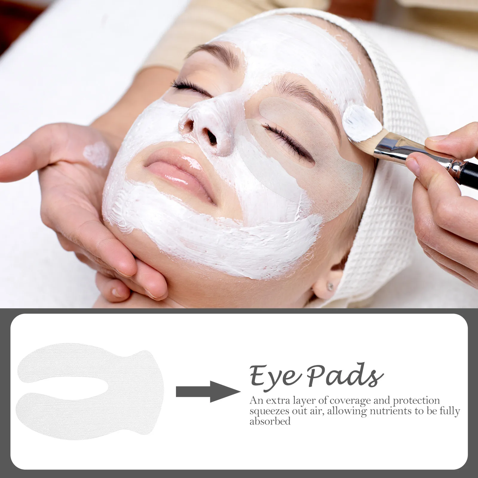 1000Pcs Pure Cotton Eye Covers Ultra Light Disposable Eye Mask Paper Moisturizing Skin Friendly DIY Facial Care Patch