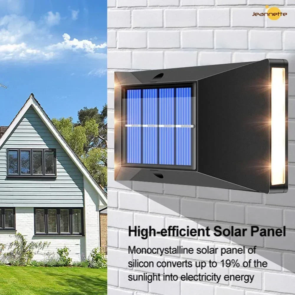 Outdoor Solar LED Light Solar Porch Light Fence Light Wall Solar Lamp for Garden Wall Stair Step Backyard Railing