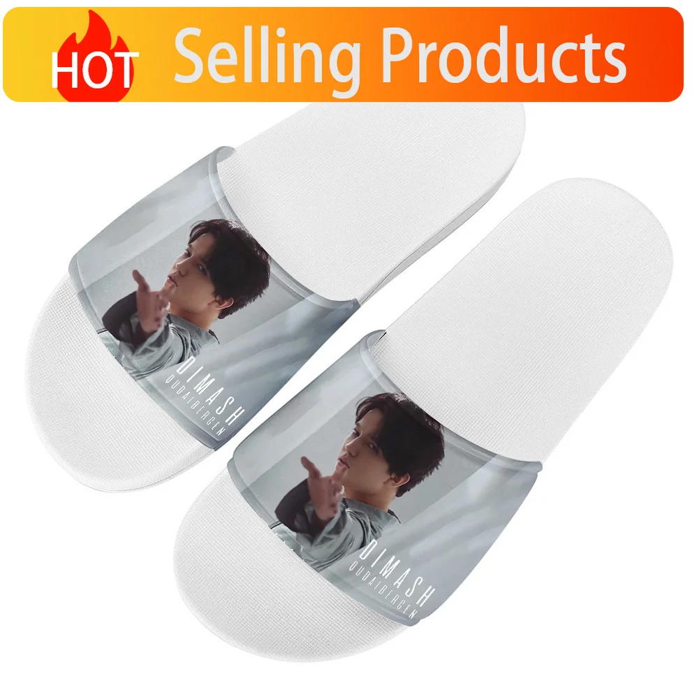 Dimash Qudaibergen Kazakh Singer Flip Flops Home Slipper Mens Women Teenager Family Slippers Bathroom Pool Casual Sandals Custom