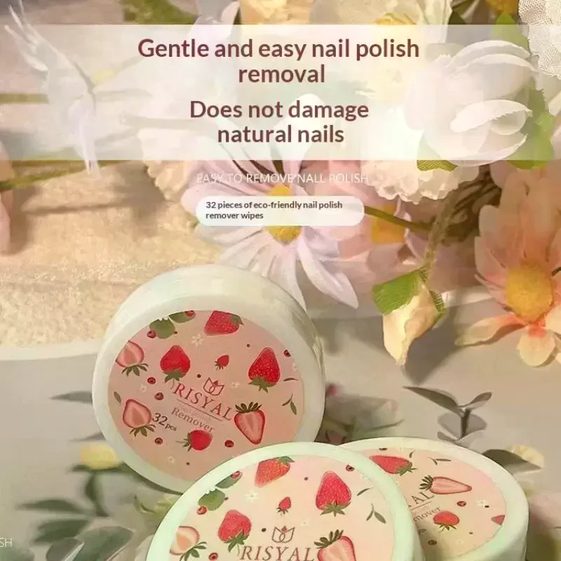 32 pz/scatola Forniture per la rimozione delle unghie usa e getta Naturale Sicuro Smalto per unghie Colla Rimozione Asciugamano Pezzo per unghie Strumenti per manicure