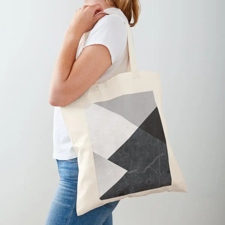 

Geometrics - marble & silver Tote Bag large tote men personalized Women's bags