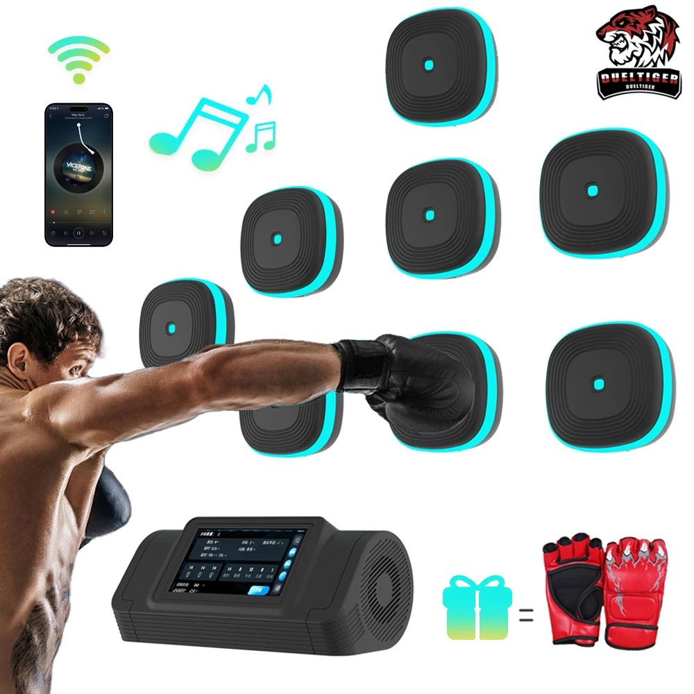 Split Music Boxing Machine Smart Bluetooth Wall Mounted Touch Screen Music Boxing Trainer Gym Home Electronic Boxing Target