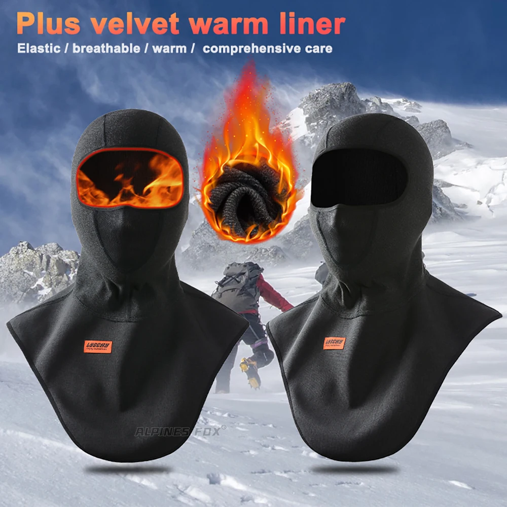 New Motorcycle Mask Fleece Thermal Face Mask Keep Warm Moto Riding Balaclava Motorbike Biker Winter Windproof Ski Mask Men Women