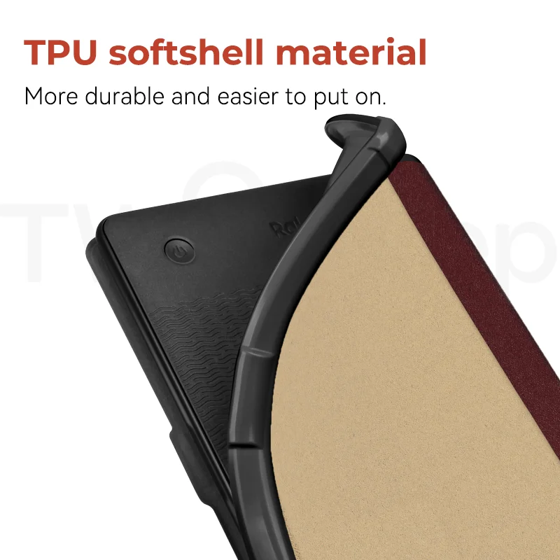 Twosheep 6-inch Case for Kobo Clara BW Clara Colour Clara 2E TPU Magnetic Flip Auto Wake Sleep TPU soft Cover Notebook Style