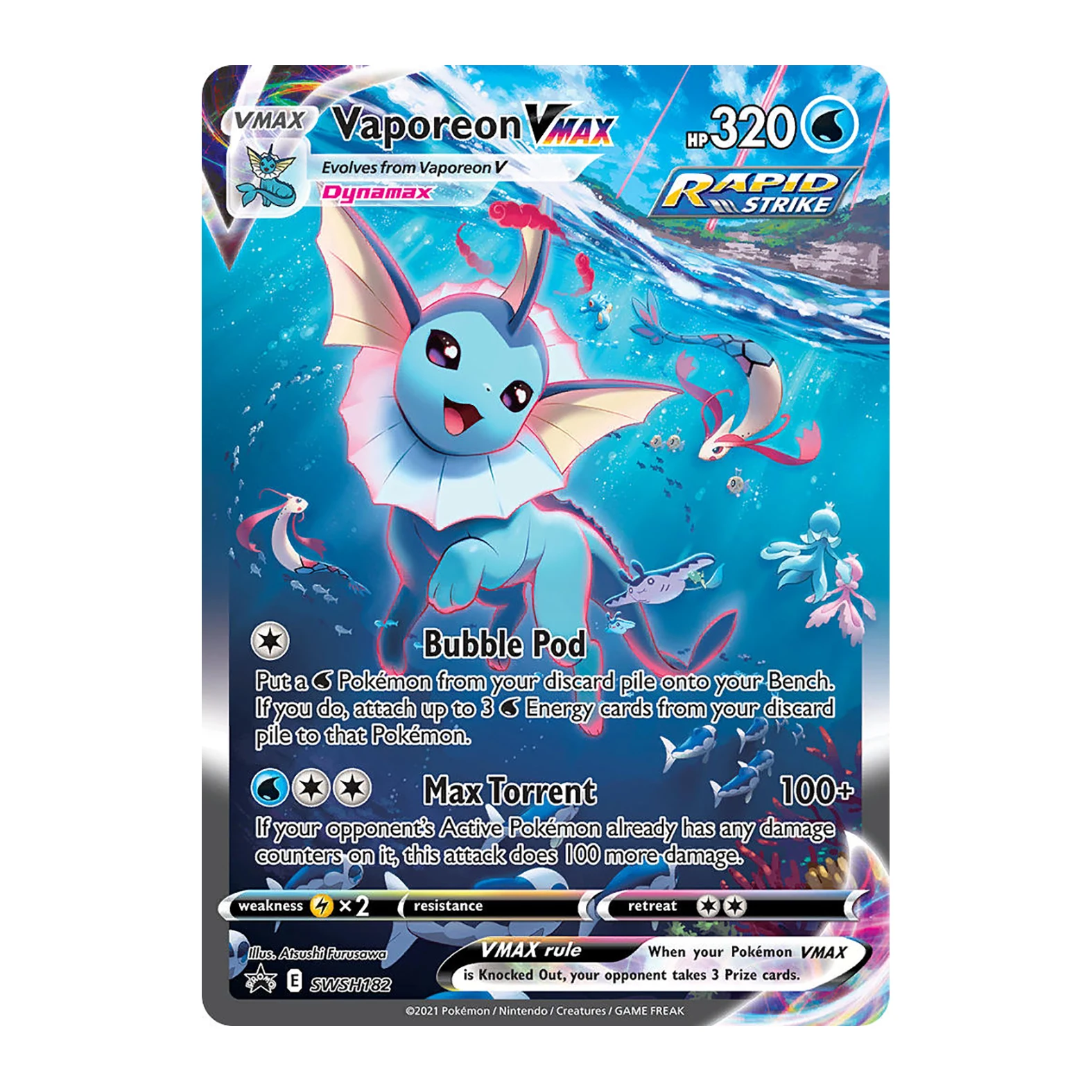 PKM VMAX レア ホログラフィックカードコレクション ゲンガーV-max フュージョンストライク（FST）271 カリレックス グラセオ シルベオン ポケモン トレーディングゲームカード