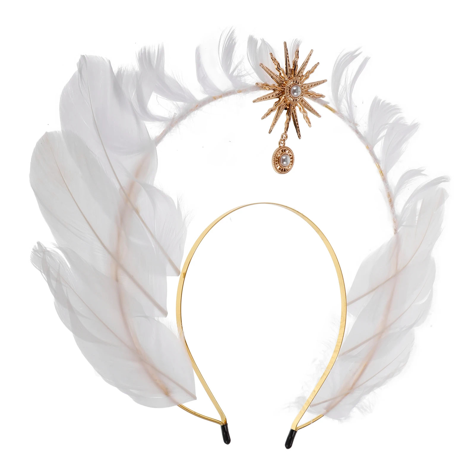 

Goddess Headband Halloween Lolita Accessory Design Golden Shine Divine Figure Party Center Attention Renaissance Prop