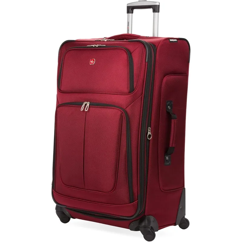 

Softside Expandable Luggage, Burgundy, Checked-Large 29-Inch