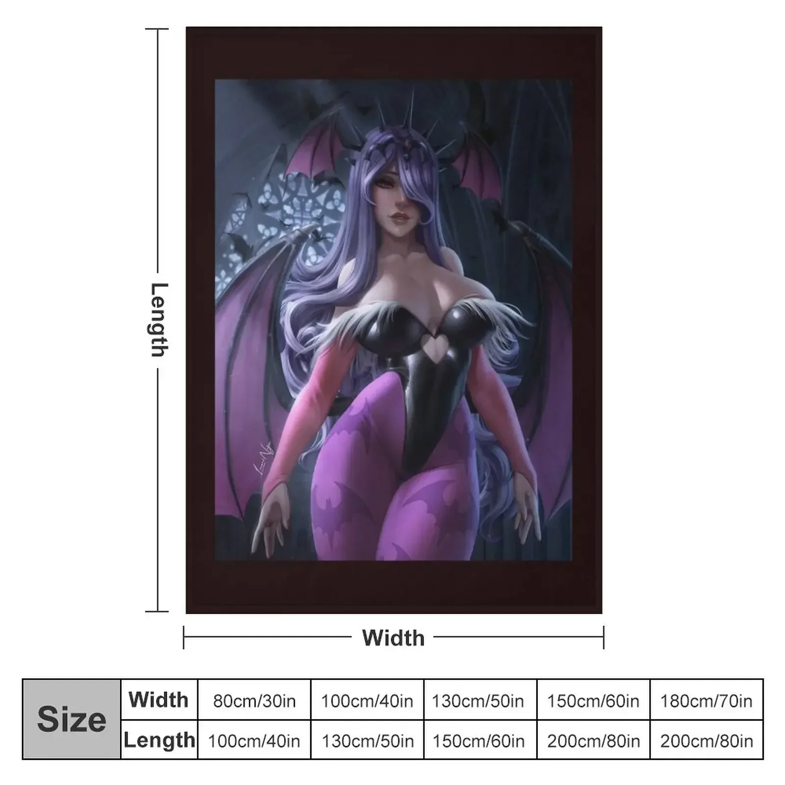 Morrigan Aensland Throw Blanket valentine gift ideas Weighted Polar Blankets