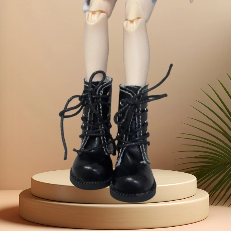 Tilda 1/8 Doll Boots Toy Shoes For Blythe Pullip Doll,3.7cm Mini Winter Leather Boots Shoes for Blyth Accessories for Dolls Toys