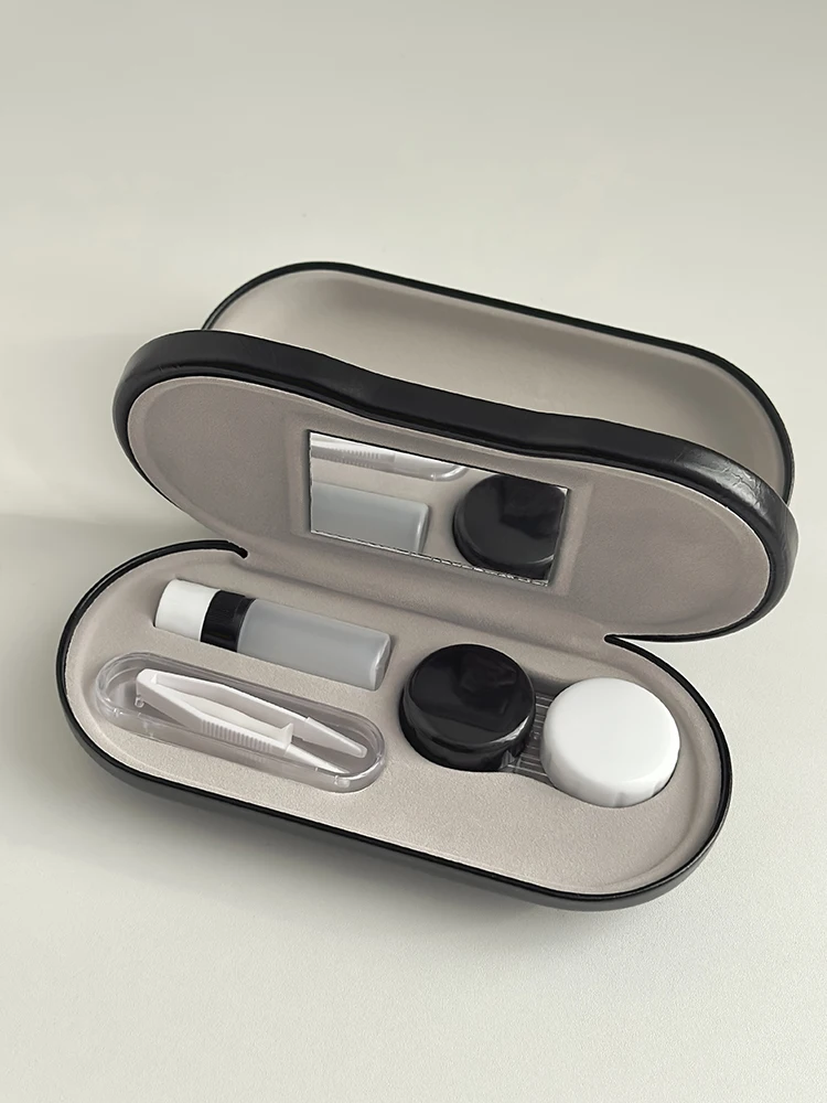 

Durable Portable Dual Layered Two-In-One Invisible Contact Lens Box Cact Storage Case for Glasses And Contact Lenses