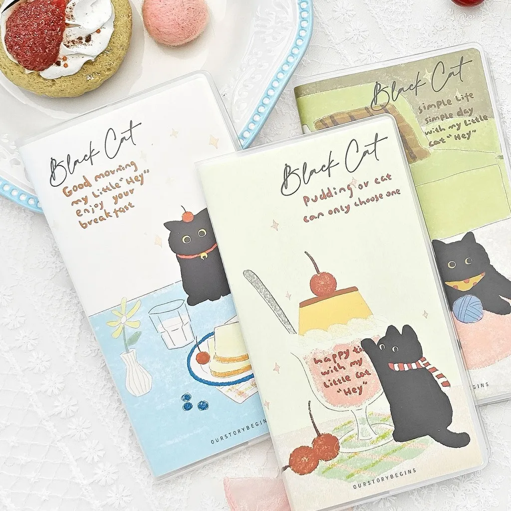 Mini Pocket Ruled Notebook, Waterproof Clear Cover Portable Small Notepad For Daily Journaling Note Taking, Cute Ins Cartoon