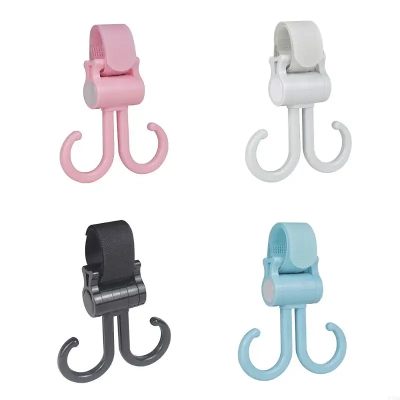 Y4QA Double Stroller Hook Double Car Hook Baby Stuff Organizadores Compensadores Purse Mommy Hook Stroller Accesorios para mamá