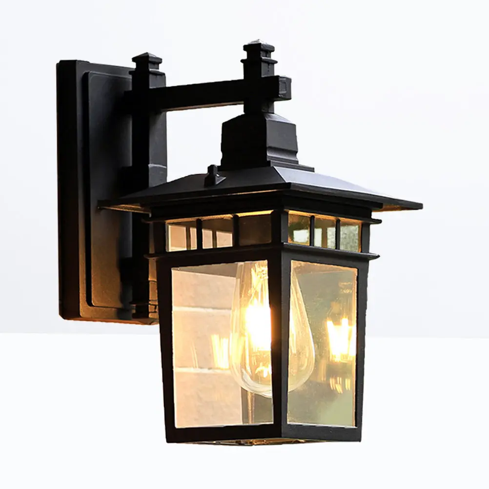 

Винтажный светодиодный водонепроницаемый настенный светильник черного цвета без лампы, для сада, декоративное ландшафтное освещение для балкона и коридора