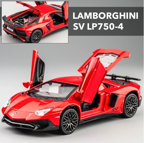 

1:32 Модель детской игрушечной машинки Lamborghini LP750-4 из сплава, подарок
