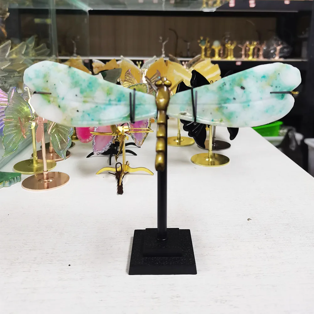 

Beauty Metal Crystal Base And Dragonfly Wing Desk Decoration Room Handicraft Decor Wholesale