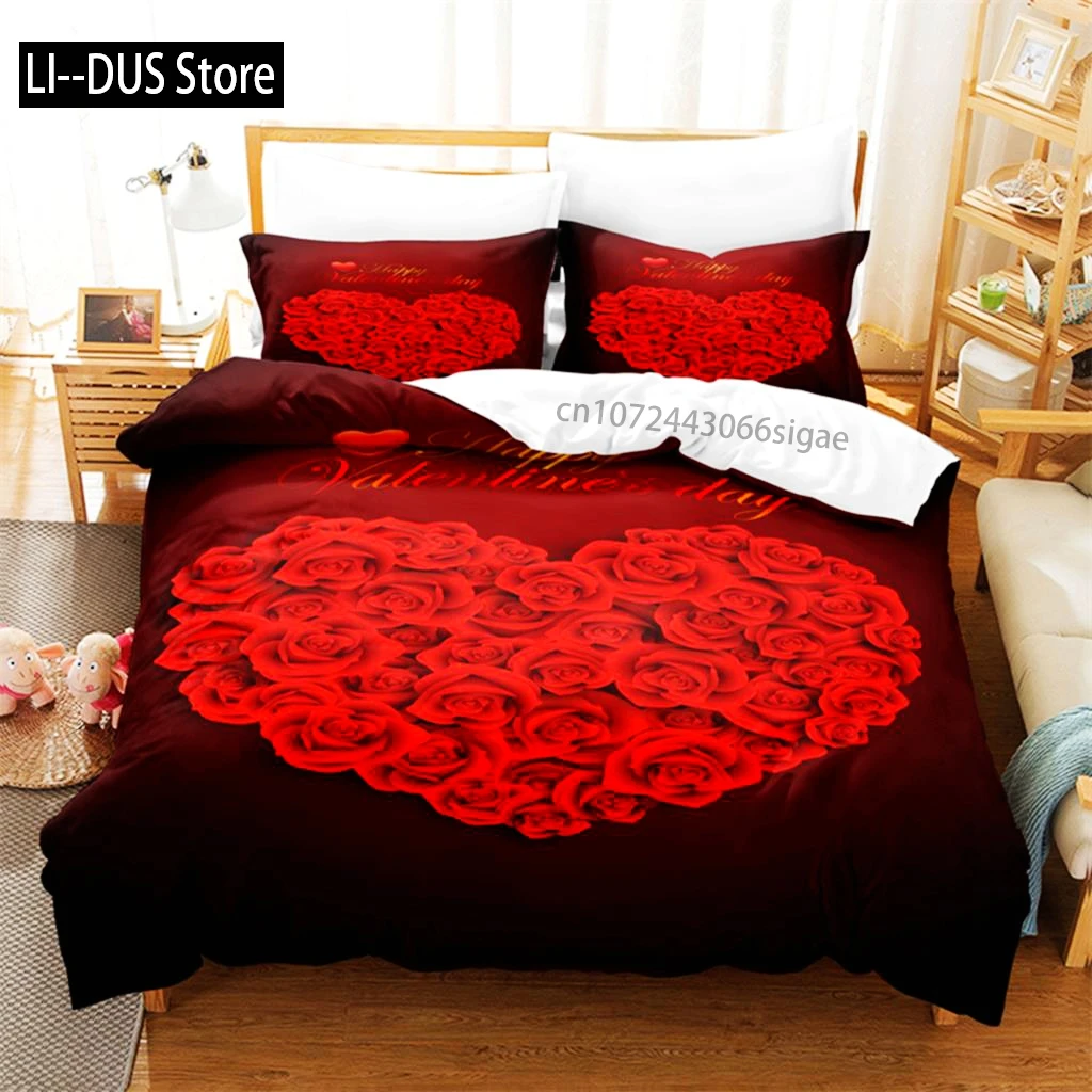 

Love Pattern Bedding Set Duvet Cover Set 3d Bedding Digital Printing Queen Size Bedding Set Fashion Design