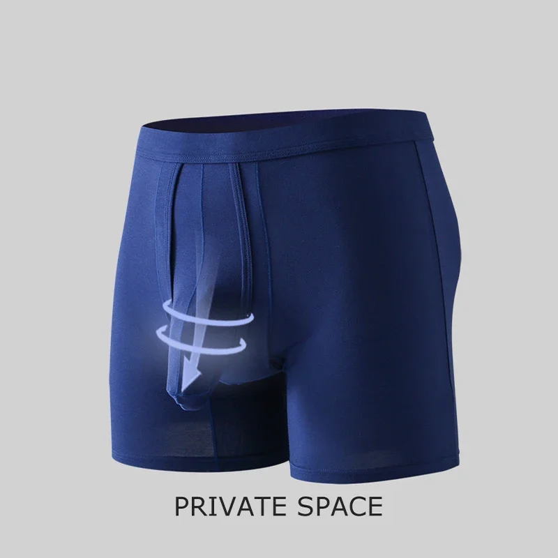 الرجال تنفس سراويل داخلية للرجال الملابس الداخلية طويلة الساق الحقيبة الذكور Boxershorts مريحة الفيل سراويل داخلية M-2XL