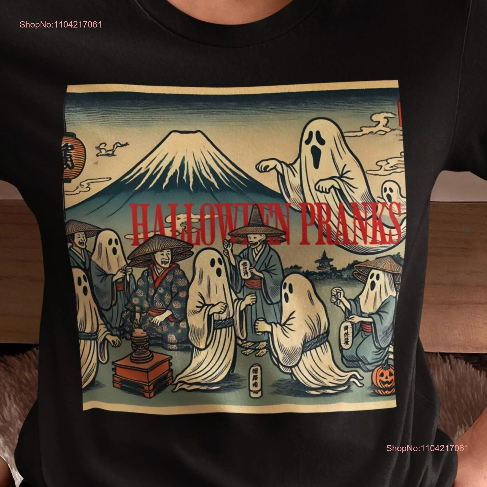 Halloween Pranks T Shirt Japanese Ghosts Funny Trickster Design Spooky Party Trick or Treat Ghostly Humor Fun