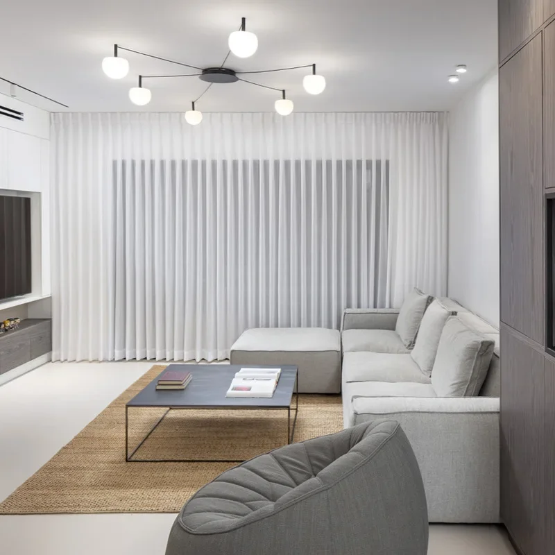

SANDYHA Modern Minimalist Glass Ceiling Light Elegant LED Lamps for Restaurant Bedroom Living Room Indoor Decoration and