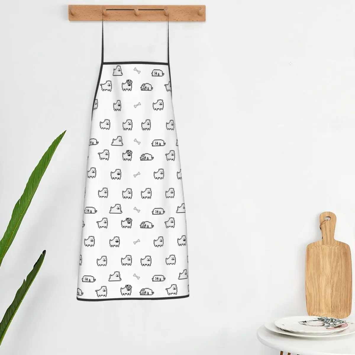 UNDERTALE ANNOYING DOG SEAMLESS PATTERN Aprons Chef Cooking Baking Tablier Bib Kitchen Cleaning Pinafore for Women Men Gardening