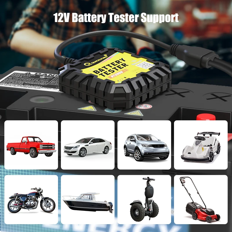 QUICKLYNKS BT2000 Bluetooth 12V Battery Test Monitor Battery Cranking&Charging Test 100-2000 CCA Test For Android IOS PK BM6 BM2