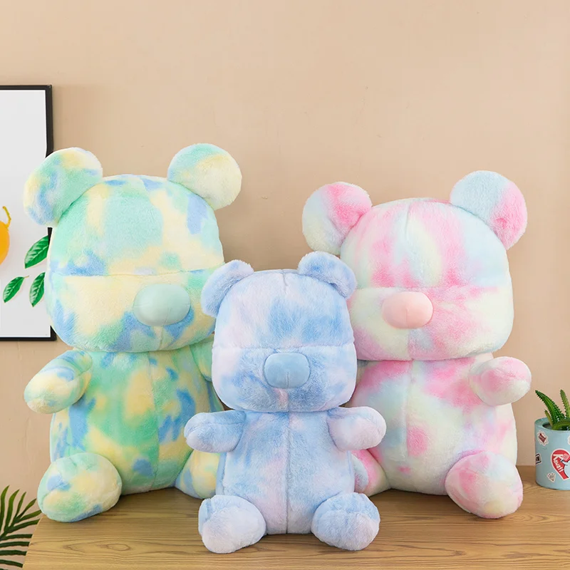 

40/50/70cm Cartoon Colorful Teddy Bear Plush Toy Cute Stuffed Animals Dazzle Bears Plusies Doll Anime Soft Kids Babys Toys Gifts