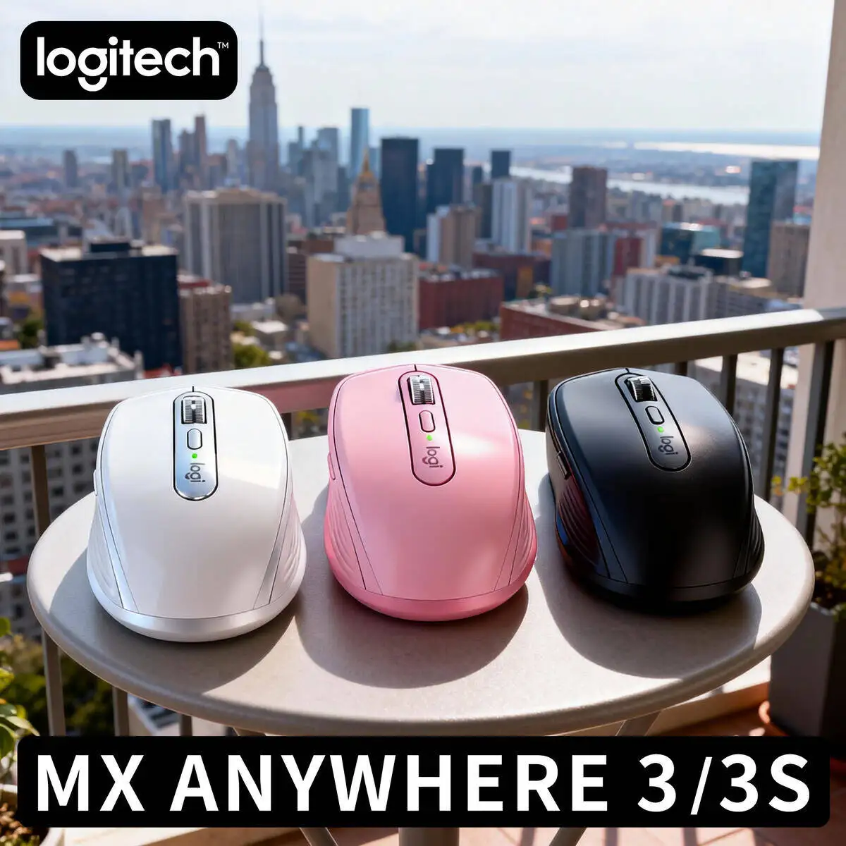 

Logitech MX Anywhere 3S Ultra Responsive Bluetooth Mouse Fast Scrolling High Accuracy for Laptop Desktop Home