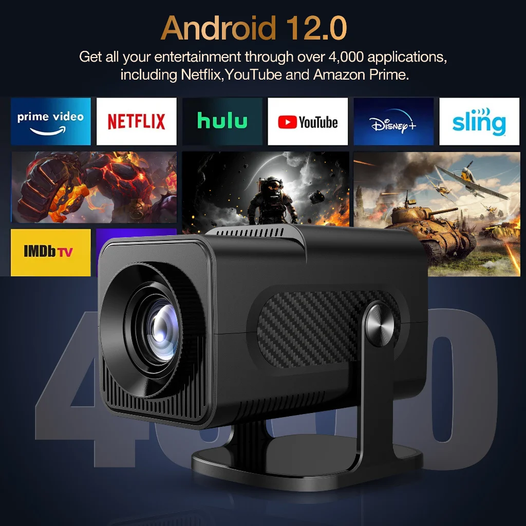 Atualizado projetor smart hy 1920 android full hd 1080 x bluetooth wi-fi